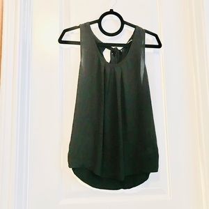 Black Bow Top Express Sleeveless Top with Bow Detail Back NWOT